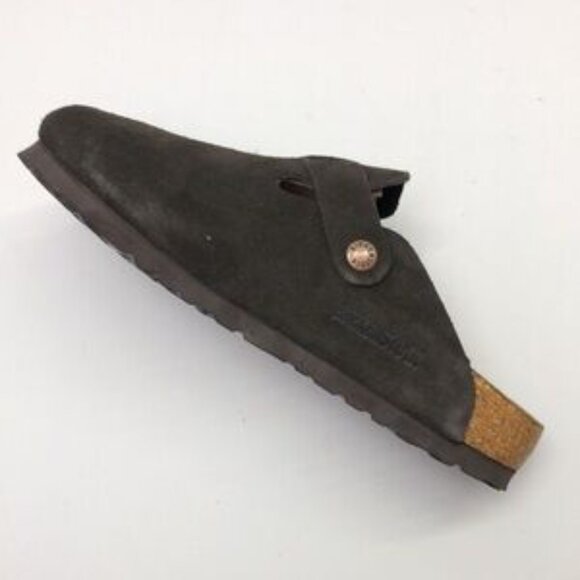 Women's Mocha Suede Birkenstock Boston Shoes - Narrow Fit - Picture 5 of 5